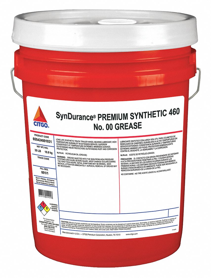 CITGO Green, Lithium Complex, Multipurpose Grease, 35 lb, 00 NLGI Grade