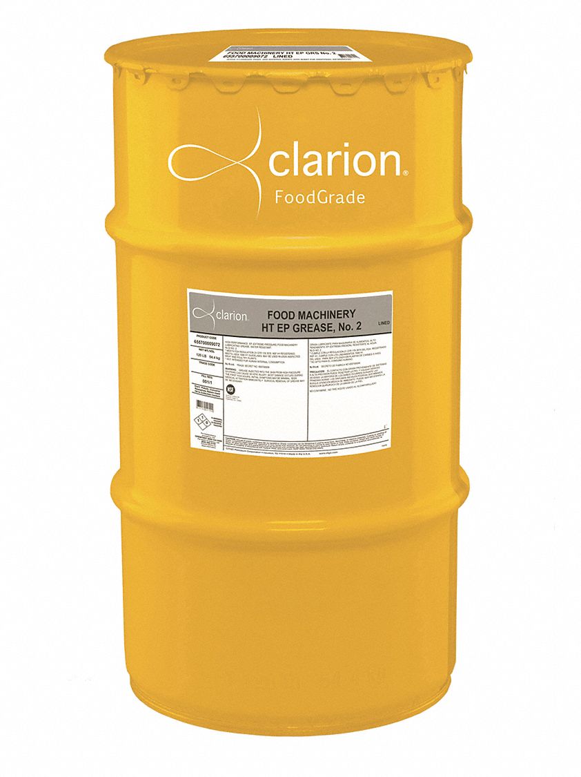 CLARION Multipurpose Grease Aluminum Complex, White, 120 lb, NLGI