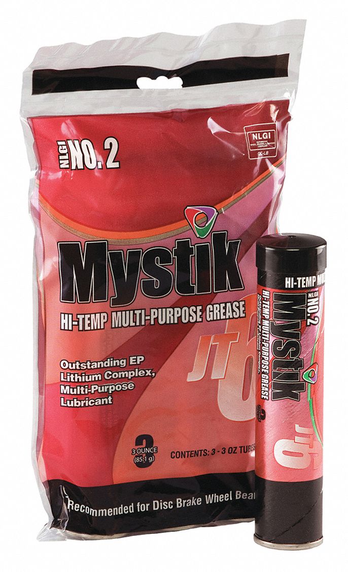 MYSTIK High Temperature Grease, 3 oz., Tube, Red, PK 3 33MF14