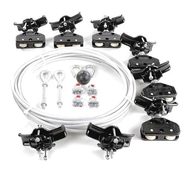 DAYTON, Wire Rope, 40 ft 40 ft, Festoon System Kit 33N20833N208