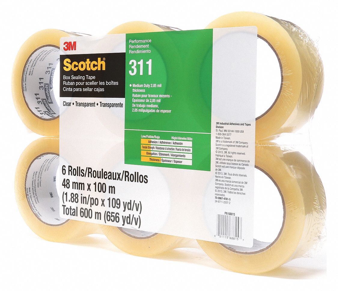 Carton Sealing Tape, Clear, Acrylic Tape Adhesive, Tape Application