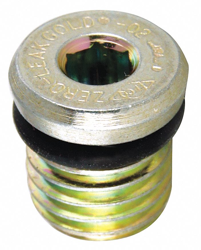 Steel, 5/16 in Fitting Size, Hydraulic Hose Plug 33TA1030601122