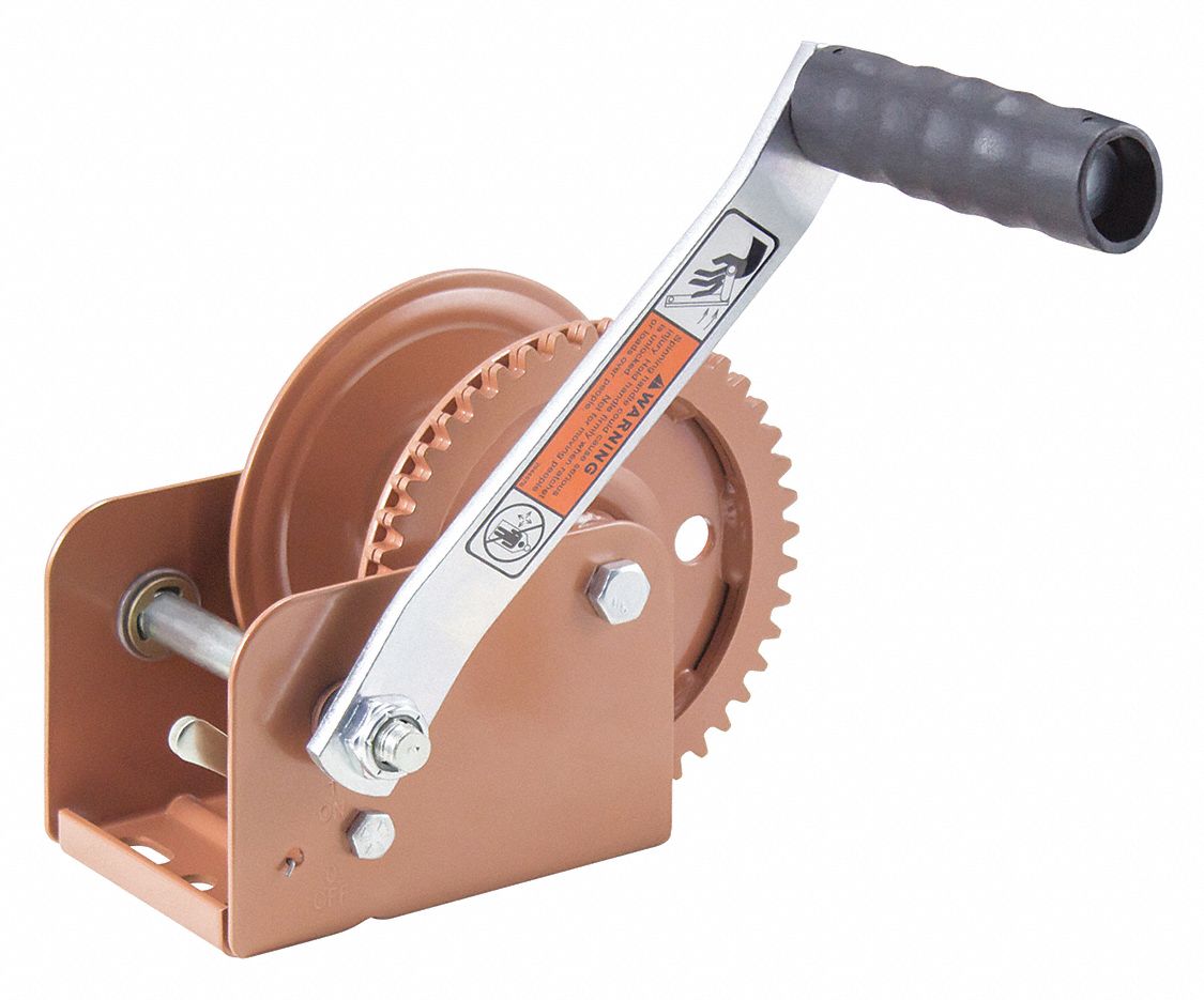 DUTTONLAINSON, Pulling, 1,100 lb First Layer Load Capacity, Hand Winch