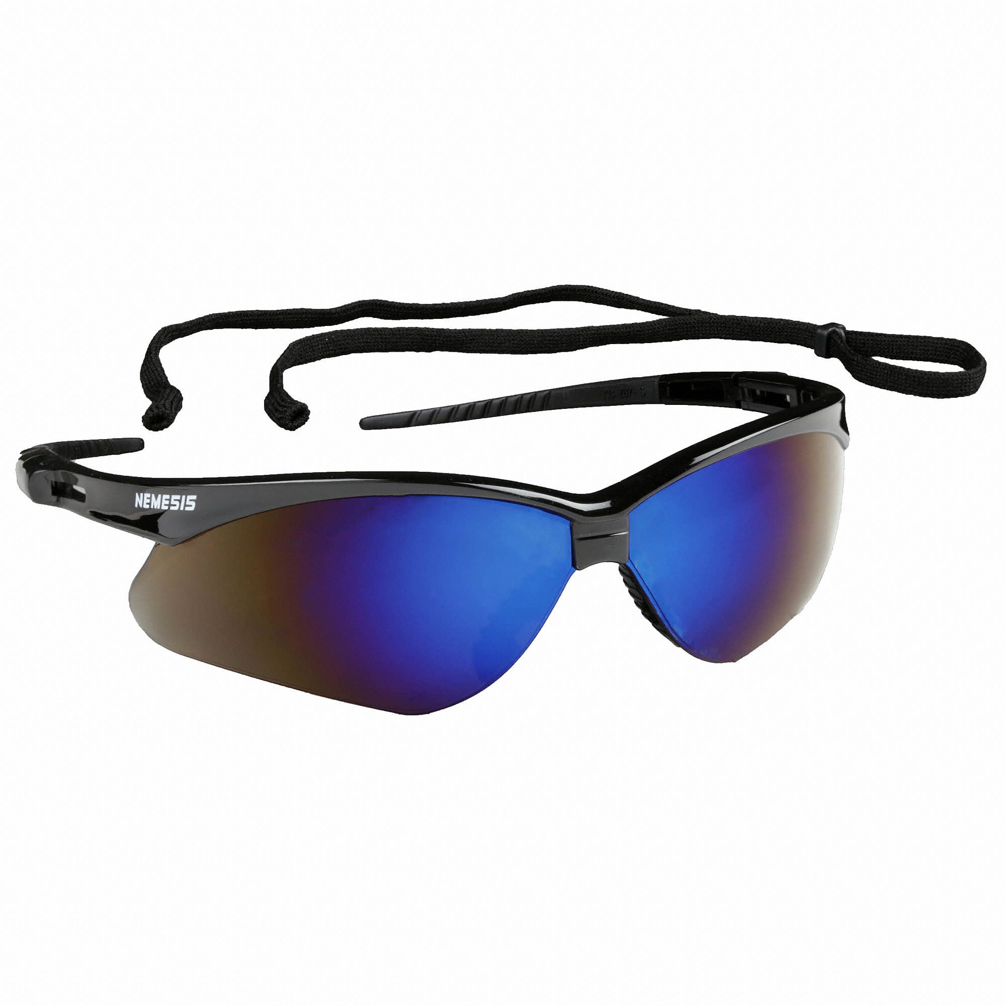KLEENGUARD V30 Nemesis ScratchResistant Safety Glasses , Blue Mirror