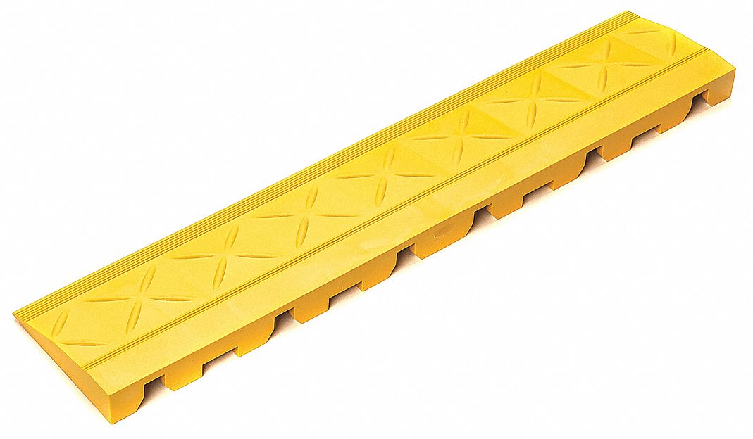 ERGO ADVANTAGE Mat Edging, Recycled PVC, Yellow, 10 PK 33VL86A3Y