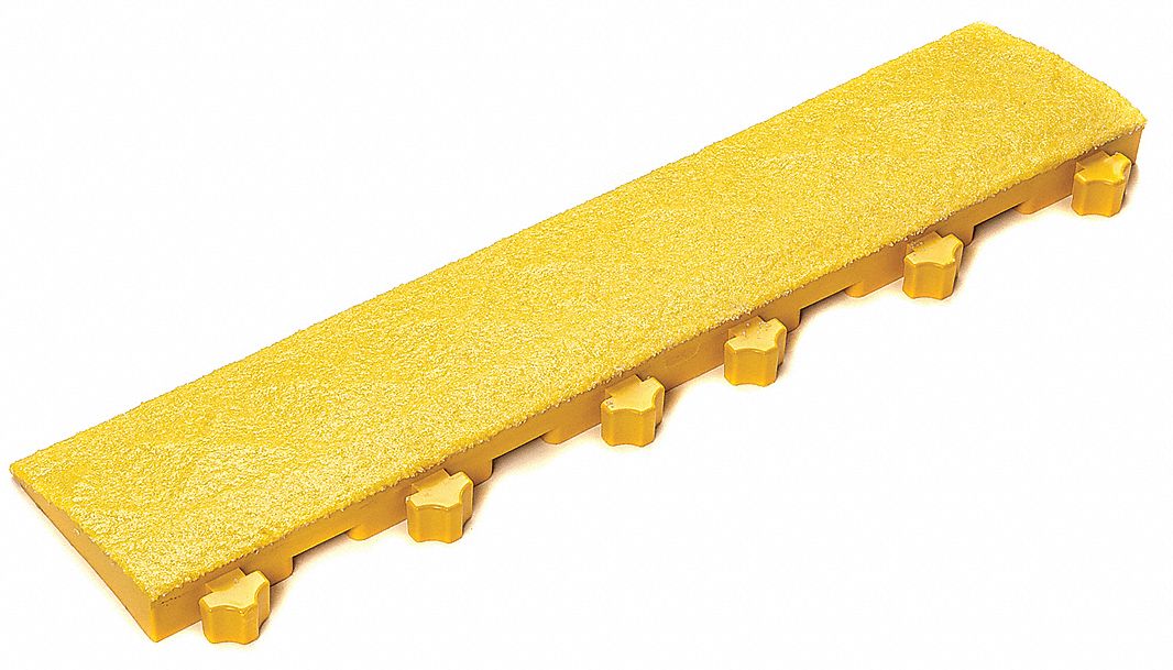 ERGO ADVANTAGE Mat Edging, Carbide, Yellow, 10 PK 33VL95AG4Y Grainger