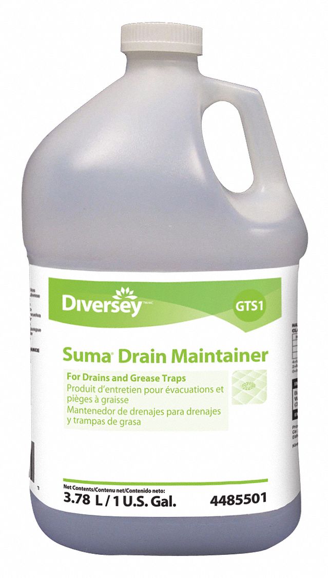 DIVERSEY Drain Maintainer, 1 gal Jug, Unscented Liquid, 13, 4 PK