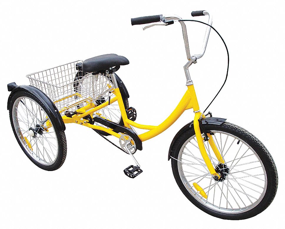 Industrial Tricycle,24 In,Rear Basket Grainger