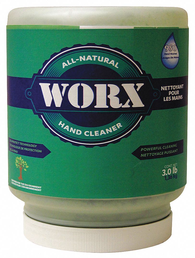 WORX ALLNATURAL HAND CLEANER Hand Cleaner, Light Juniper, 3 lb. Bottle