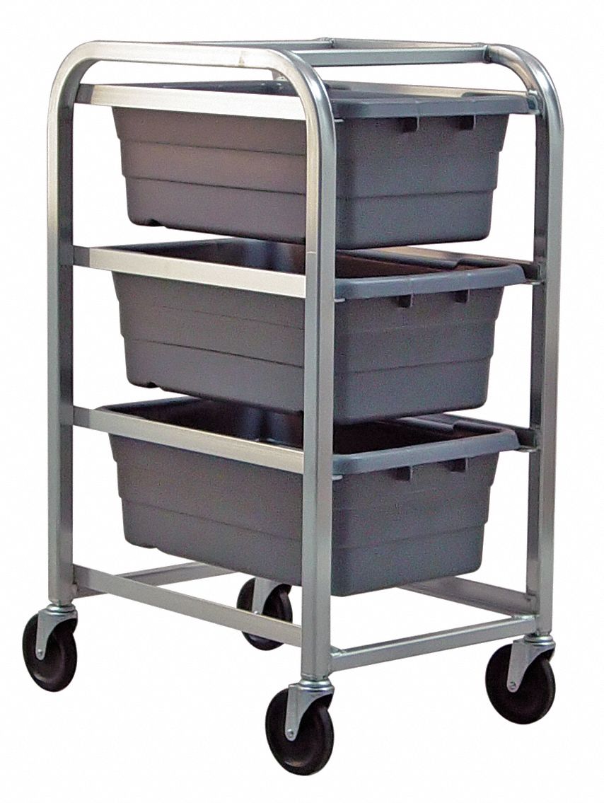 QUANTUM STORAGE SYSTEMS, 3 Bins/Tubs, Lightweight CorrosionResistant Vertical RackStyle Tub