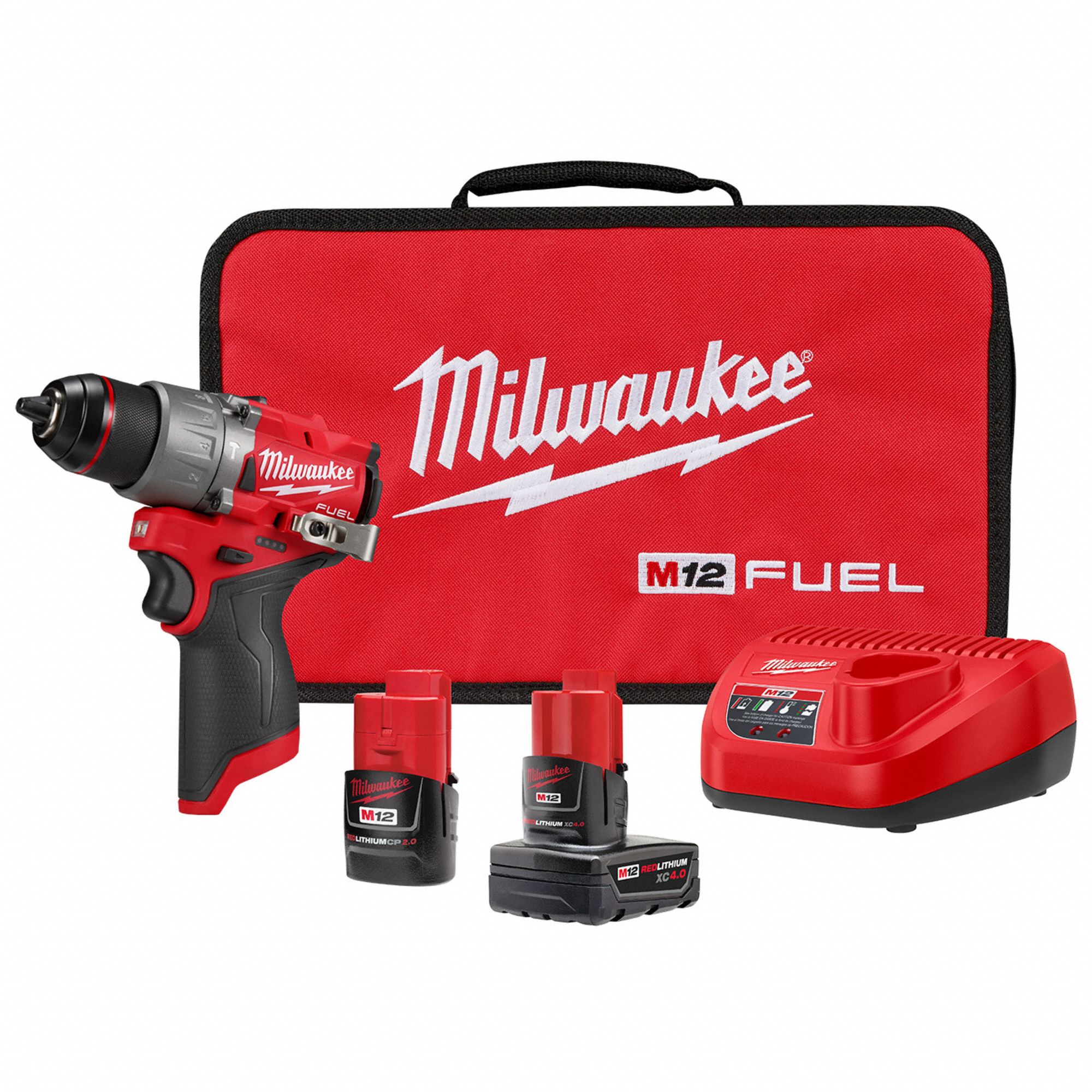 MILWAUKEE, 12V, Compact Premium, Cordless Hammer Drill 794JJ8340422 Grainger