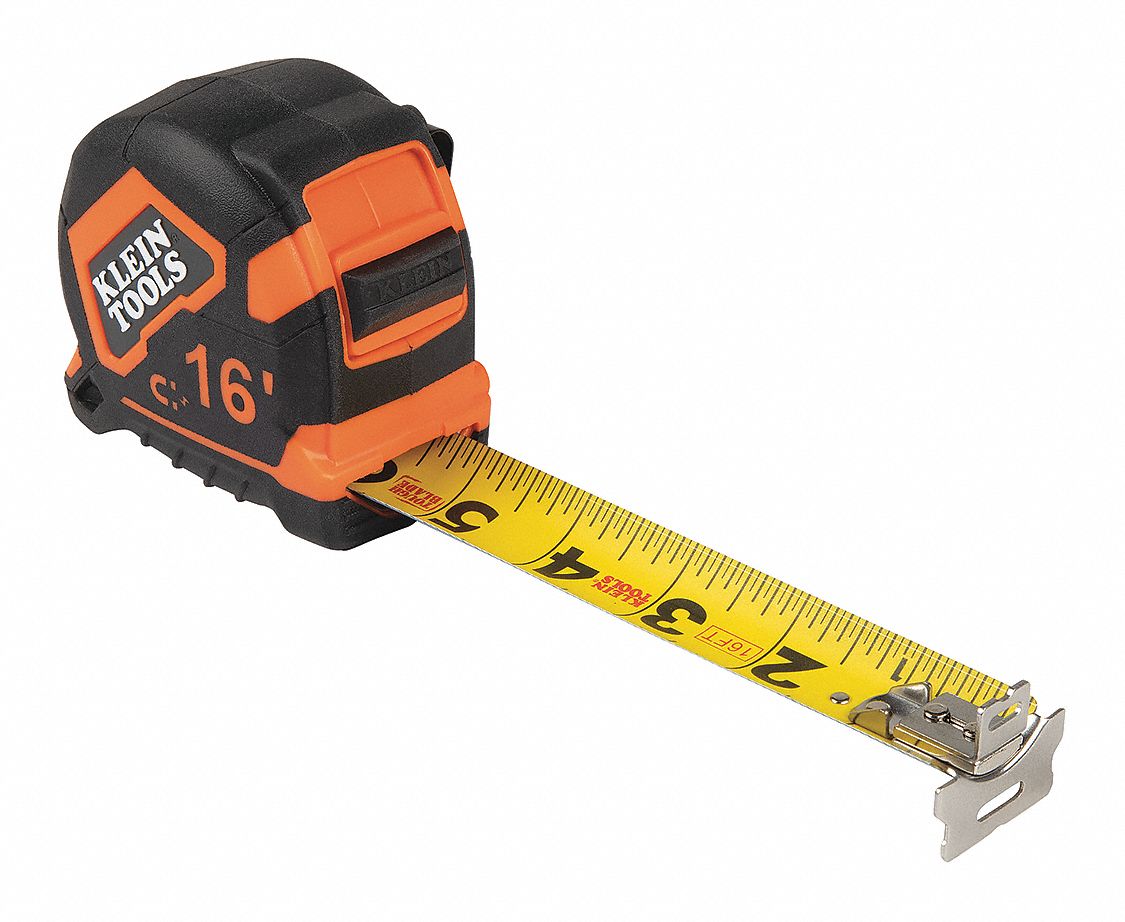 KLEIN TOOLS Tape Measure, 16", DoubleHook 345MJ99216