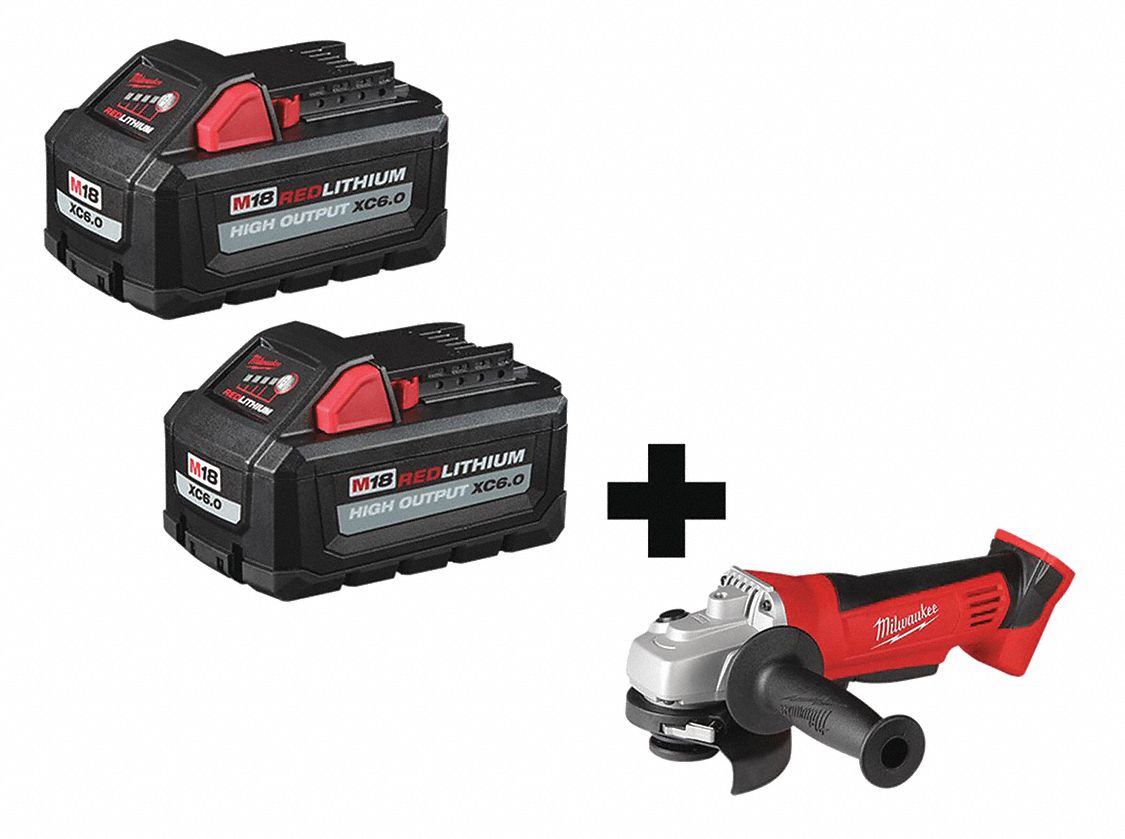MILWAUKEE 4 1/2 in M18™ Cordless Angle Grinder, 18.0 V Voltage, 9,000