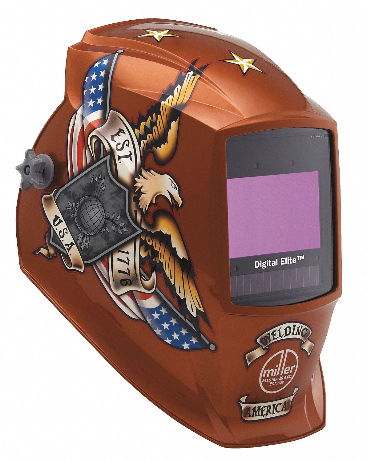 MILLER ELECTRIC Digital Elite Series Auto Darkening Welding Helmet, 8