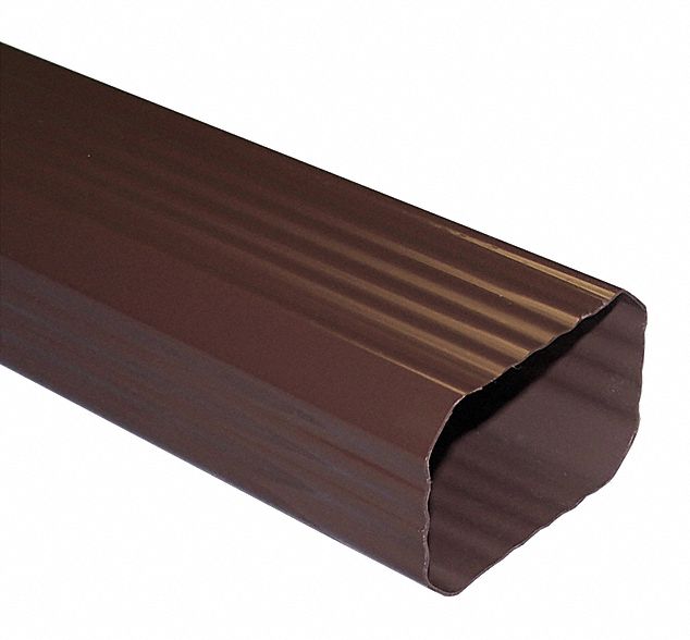 GENOVA 10 ft PVC Downspout, Brown 34CE19AB200 Grainger