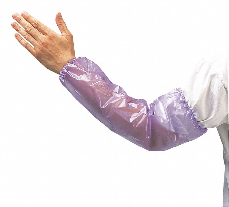 GRAINGER APPROVED Chemical Resistant Sleeves, Vinyl, PK12 34CL56