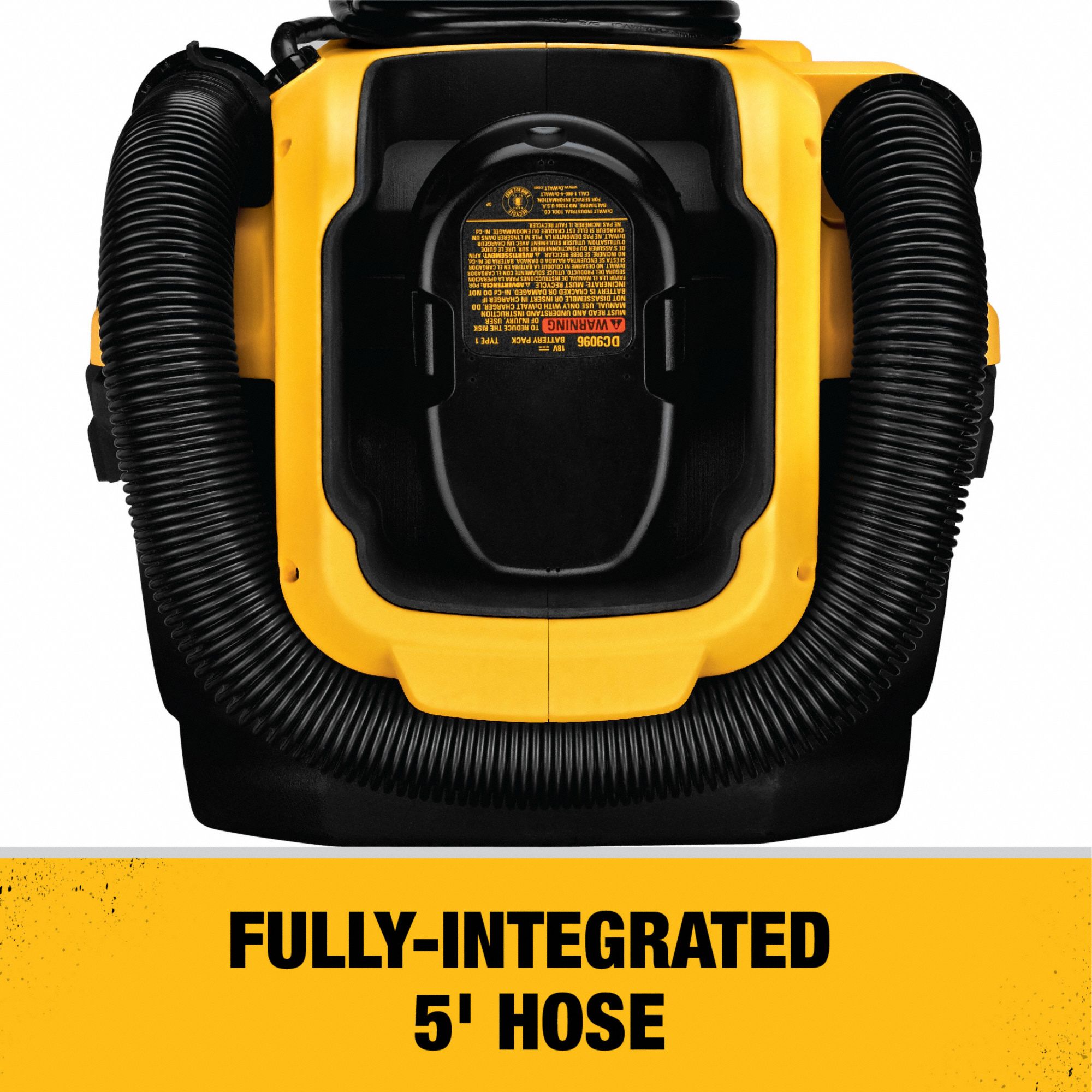 DEWALT Portable Shop Vacuum: 2 gal Tank Size, Plastic, 1 1/4 in Vacuum