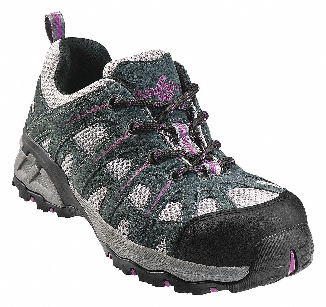 NAUTILUS SAFETY FOOTWEAR Athletic Style Work Shoe, Women, 6W, Gry, PR