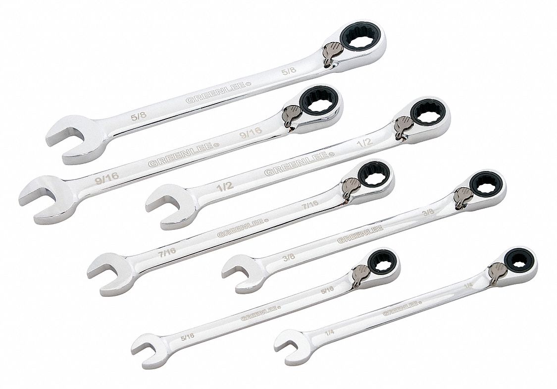 GREENLEE, 7 Piece Wrench Set 34F268035401 Grainger