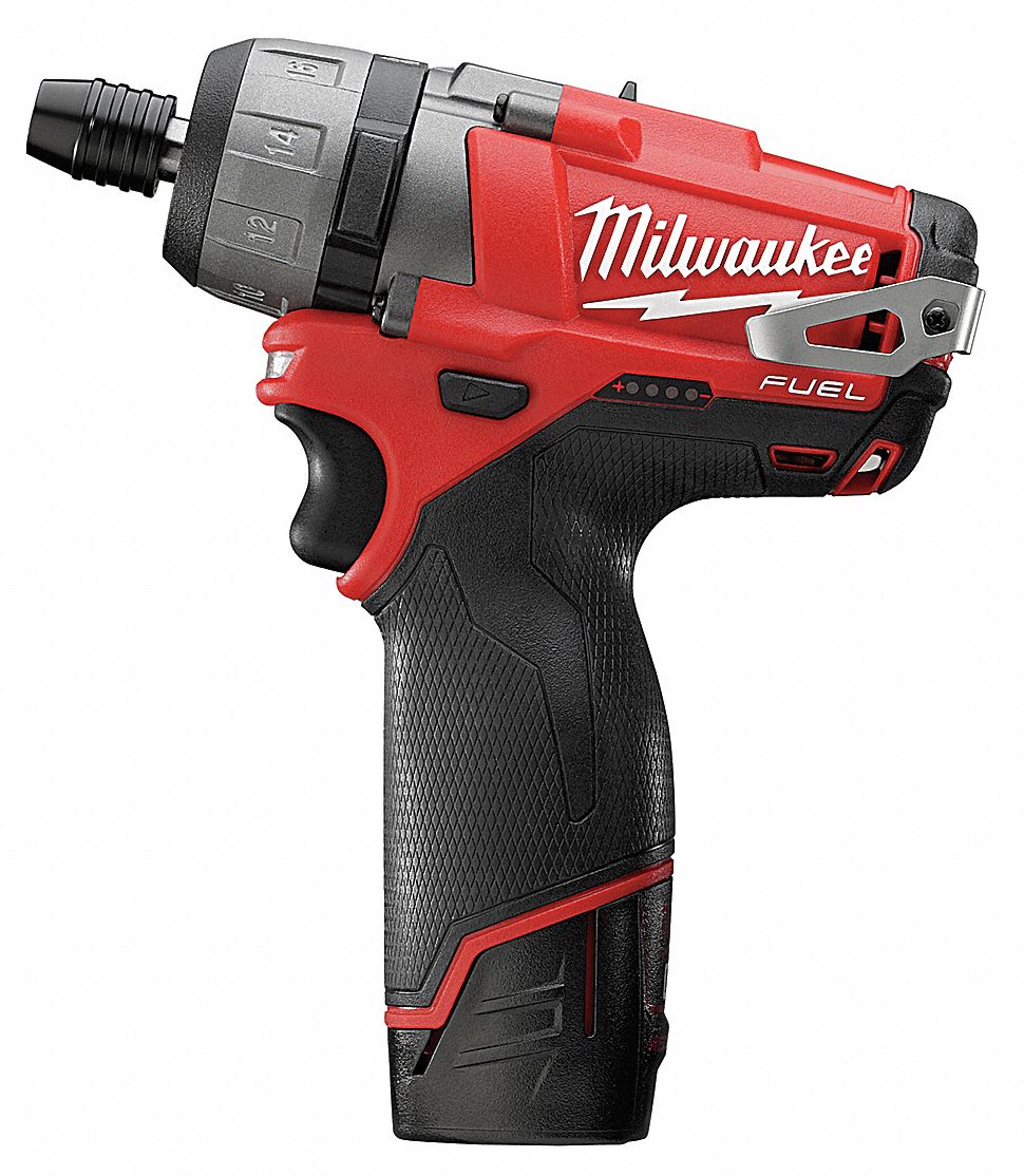 MILWAUKEE Cordless Screwdriver Kit, Cordless, 1/4 in Hex Drive Size, 1,700 RPM 34G848240222