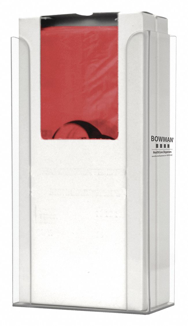 BOWMAN DISPENSERS Flat Pack Bag Dispenser, Polyethylene Terephthalate