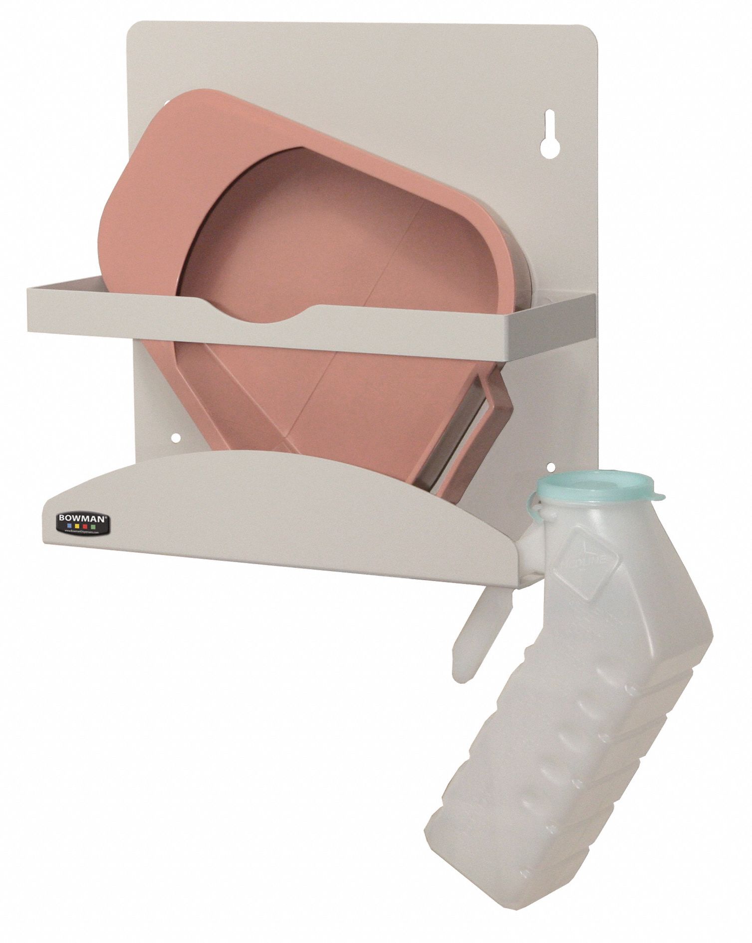 BOWMAN DISPENSERS Bedpan/Urinal Dispenser, 1211/32 in W x 12 in L x 4