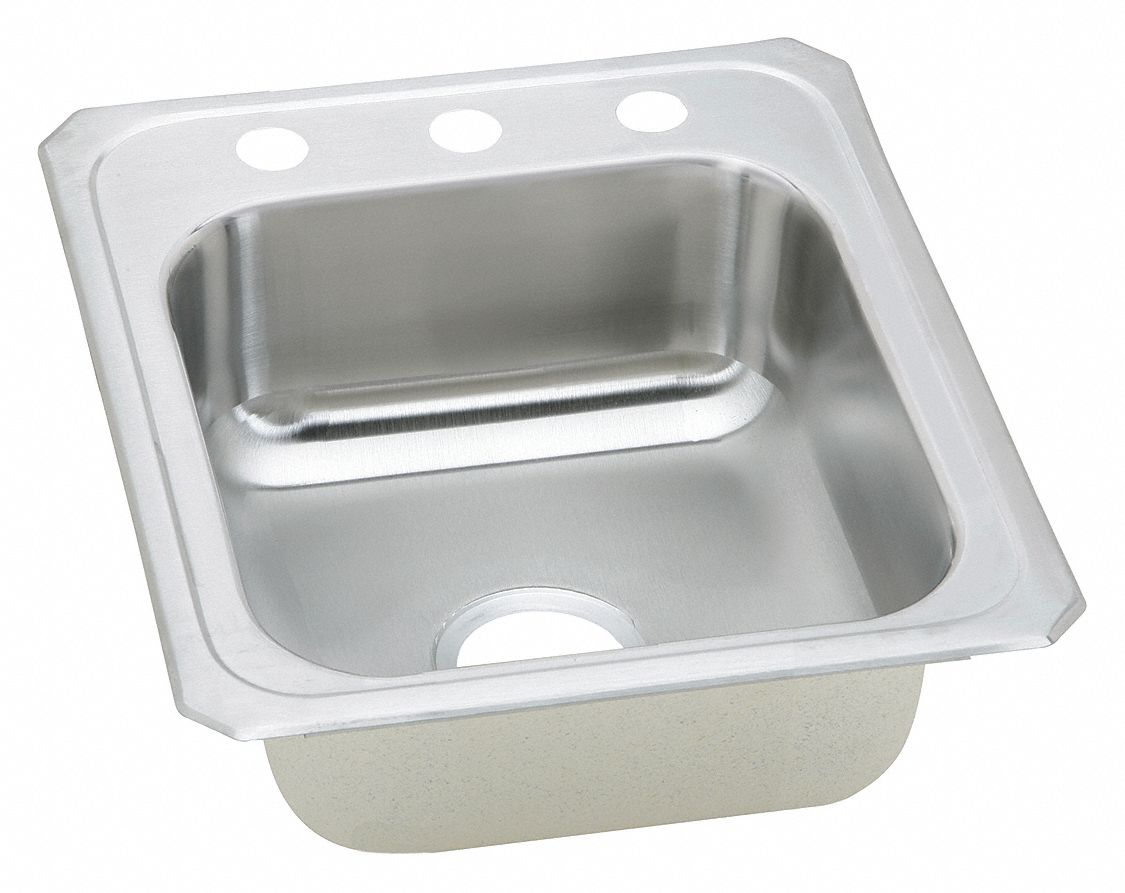 Elkay, 17 in Overall Lg, Kitchen Sink 34J910CR17213 Grainger