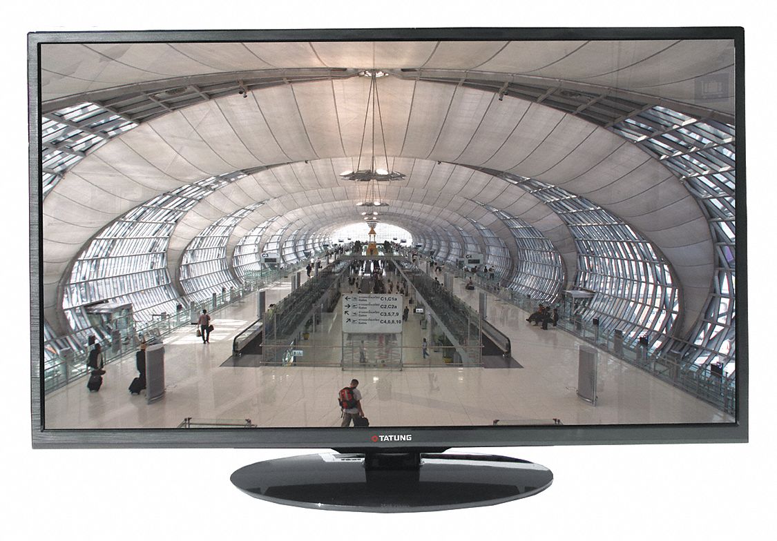 TATUNG CCTV Monitor, Black, 120 to 240VAC, 50 in. 34KJ67TME50 Grainger
