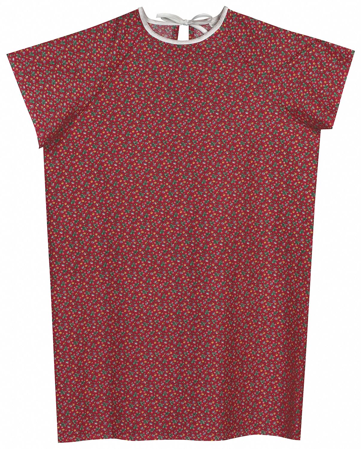 DMI Convalescent Gown, Rose, Polyester/Cotton, Tape Ties, One Size Fits