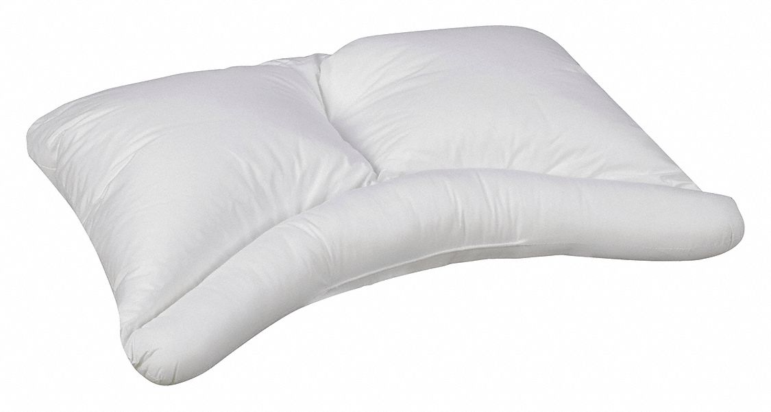 HEALTHSMART Side Pillow Std, Polyester Fiber, 24 in Wd, 16 in Lg, 1.8