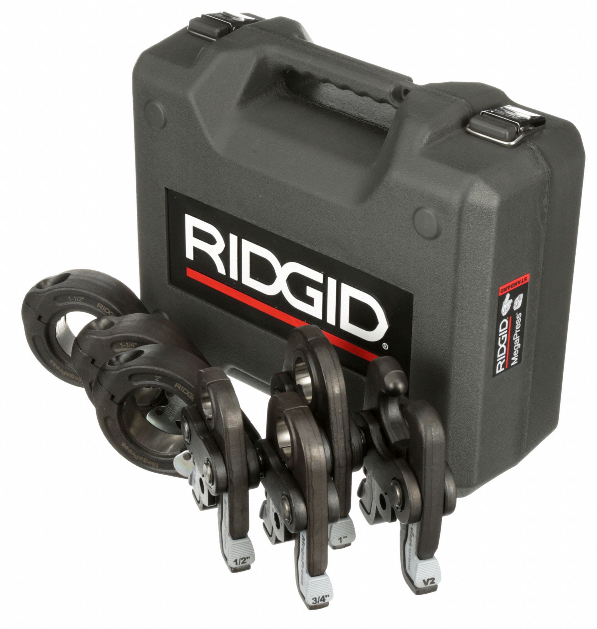 RIDGID Pressing Jaw Kit, 1/2 in. to 2 in. Pipe 34TC1048553 Grainger