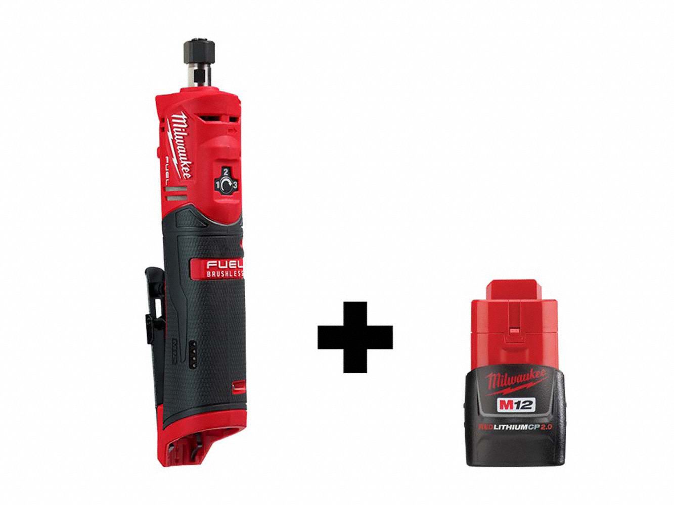 MILWAUKEE Cordless, Cordless Die Grinder, 20,000 RPM, 12V DC 359WG5