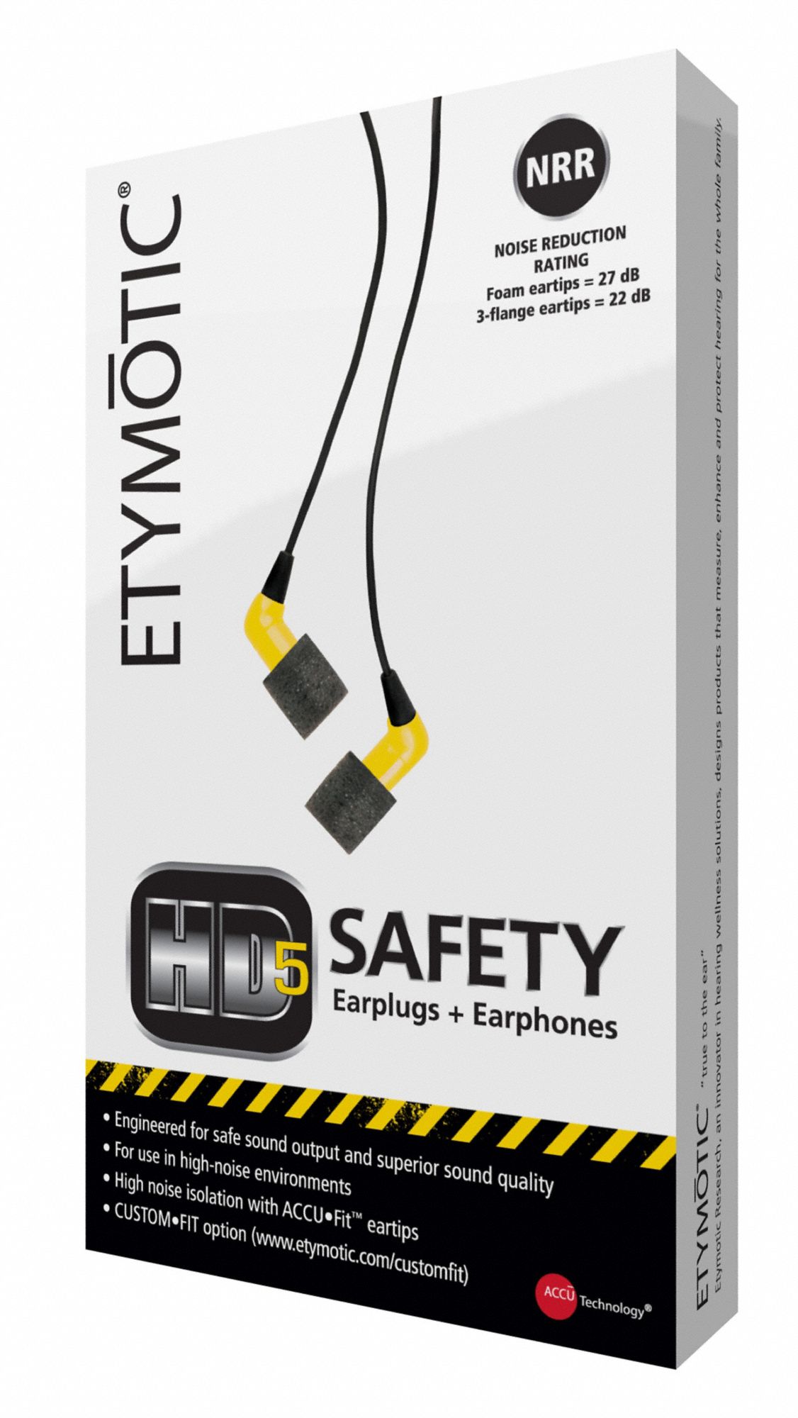 ETYMOTIC Safety Earphones, Yellow 35DW96ERHD5SAFETY Grainger
