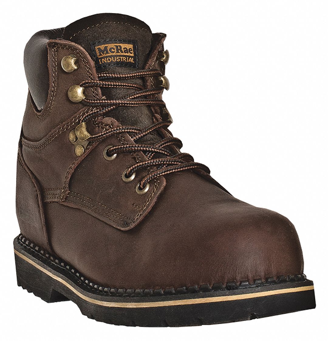 MCRAE INDUSTRIAL 6" Work Boot, 16, W, Men's, Dark Brown, Steel Toe Type