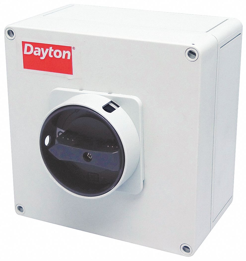 DAYTON Nonfusible Enclosed Disconnect Switch, General Duty, 30 HP