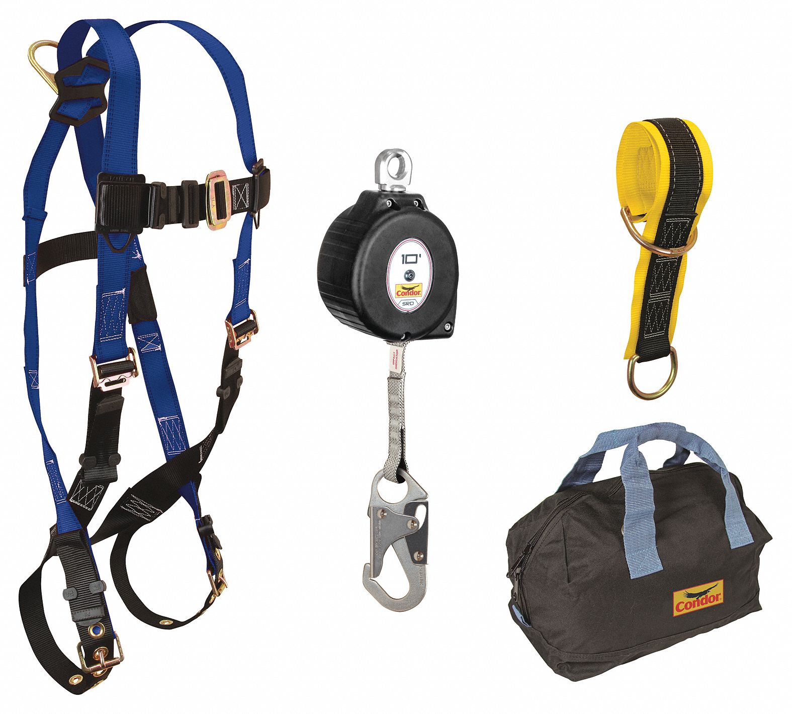 CONDOR Fall Protection Kit Gen Industry, Gen Industry, 10 ft Self