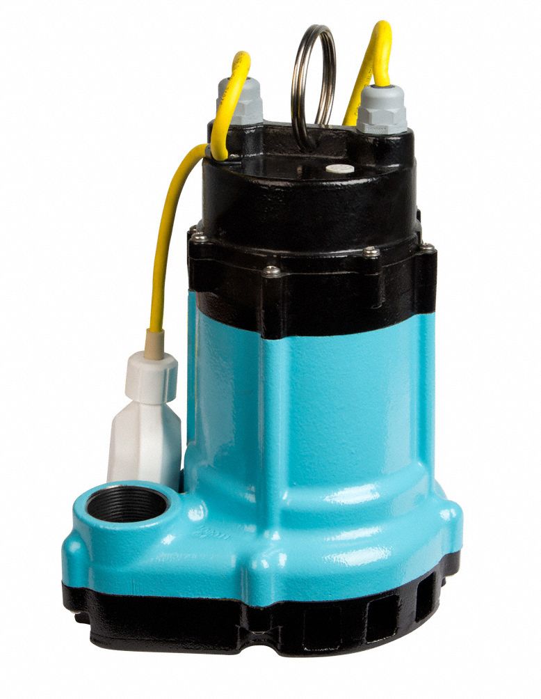 LITTLE GIANT Submersible Sump Pump, HP 1/2, Max. Head 30 ft, Flow Rate