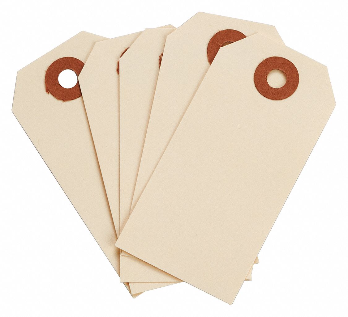 BRADY Blank Shipping Tag, Tag Material Cardstock, Shipping Tag Type