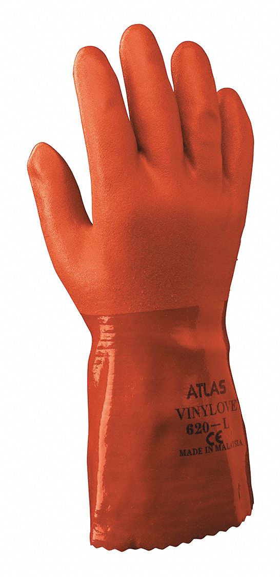 SHOWA Chemical Resistant Gloves, S, Glove Materials PVC, 1 PR 35T598