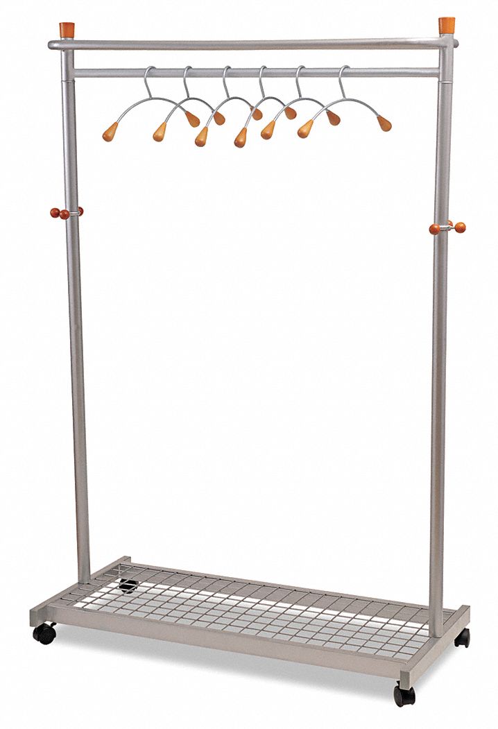 ALBA Garment Racks, Stand Alone 35W651ABAPMLUX6 Grainger
