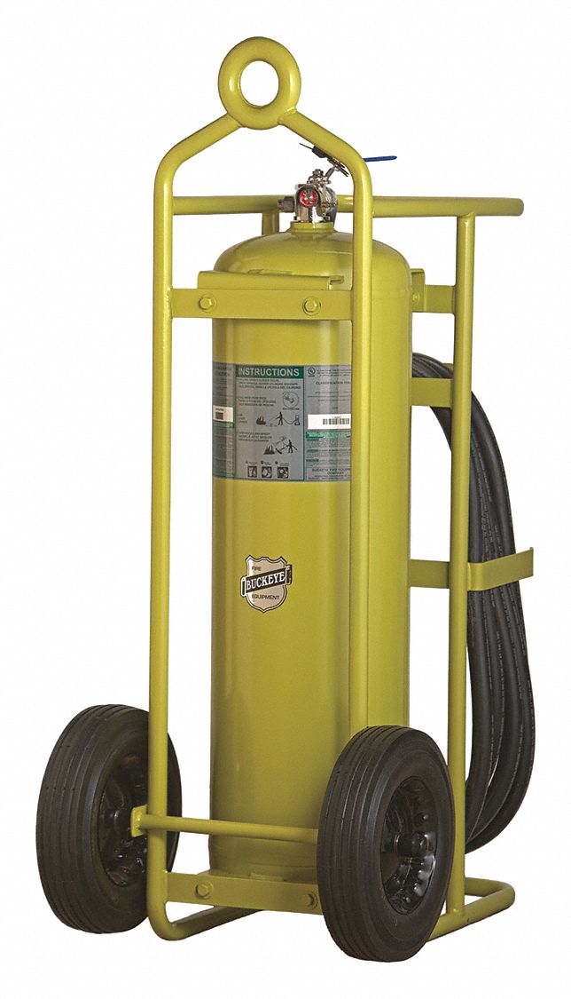 BUCKEYE Clean Agent, ABC Class Wheeled Fire Extinguisher with 150 lb