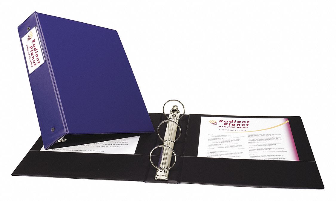 Economy Binder,Round,2 in.,Standard,Blue Grainger