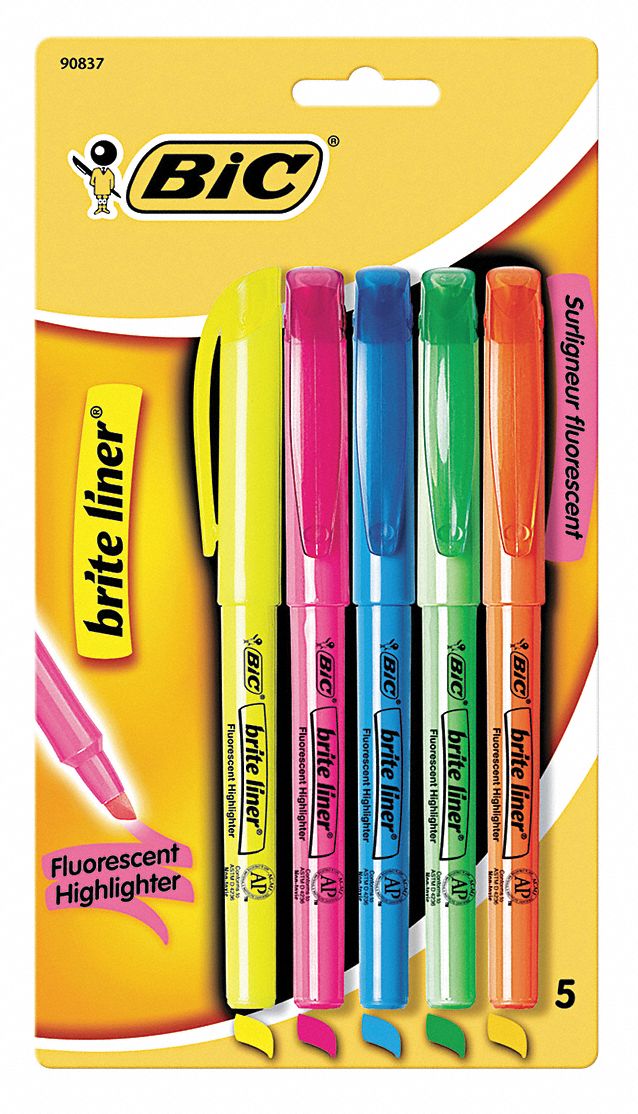 BIC Highlighter Set, Marker Ink Color Assorted 35X941BICBLP51WASST