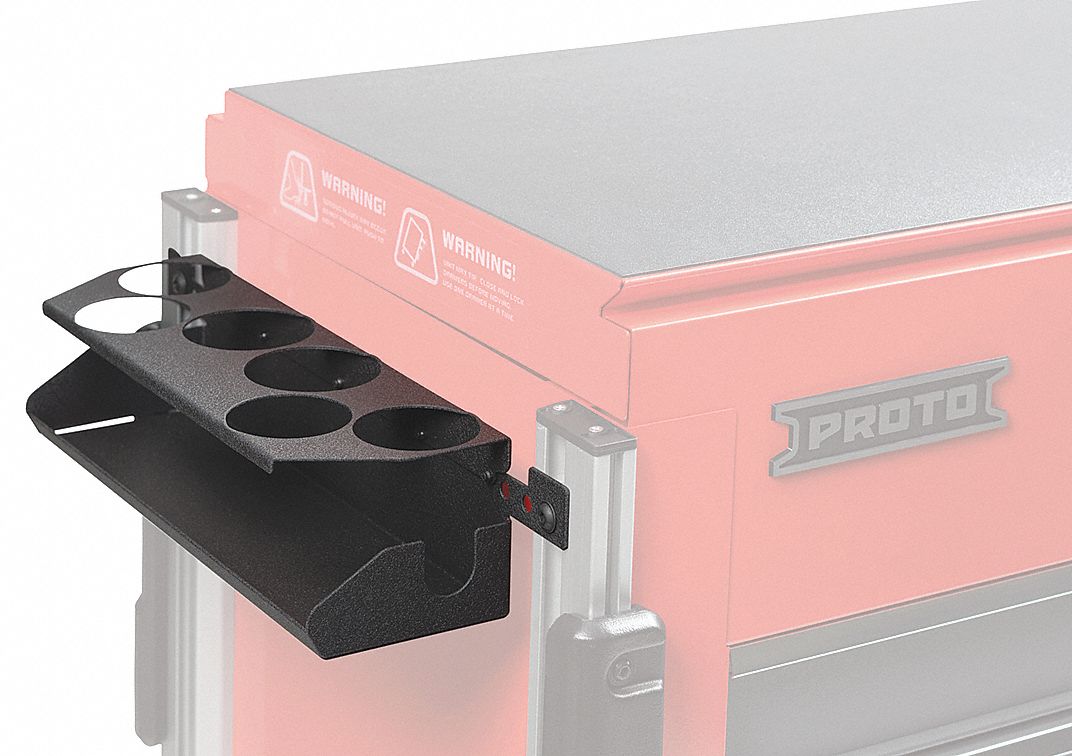 PROTO Black Aerosol Can Holder, Steel, 191/2" Length, 5" Width