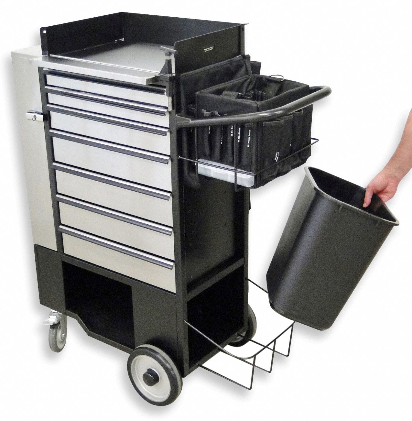 FLEXCART Powder Coated Black, Light Duty, Tool Utility Cart, 37 1/2 in