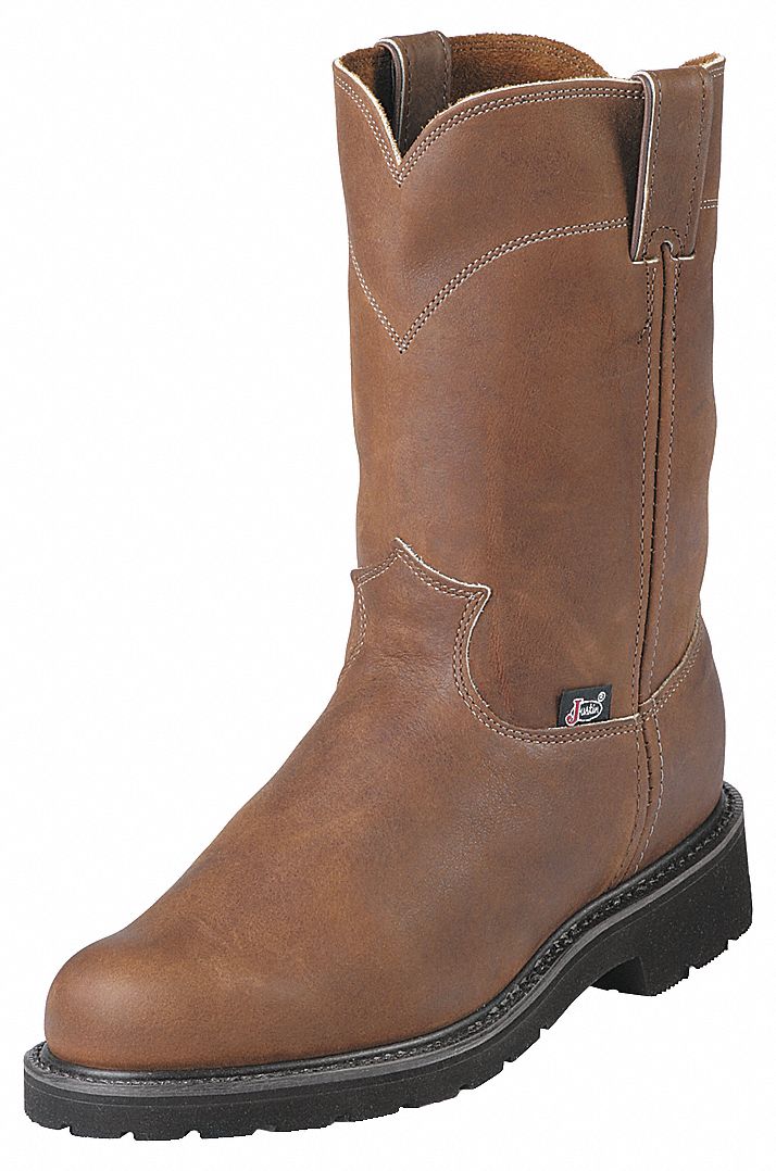 JUSTIN ORIGINAL WORKBOOTS Wellington Boot, 11 1/2, EE, Men's, Brown