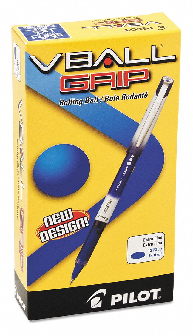 Blue, 0.5 mm Pen Tip, Rollerball Pen 35Y305PIL35471 Grainger