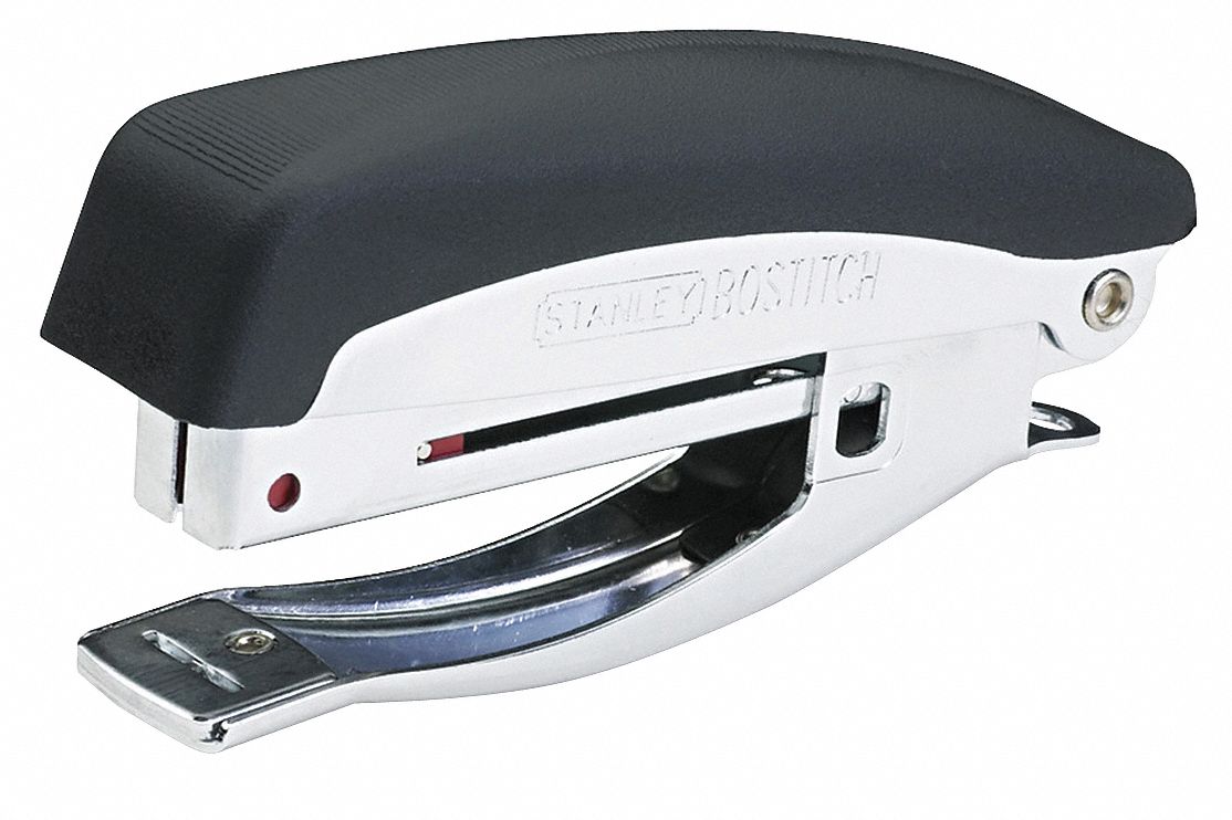 STANLEY BOSTITCH, 20 Sheet Capacity, Black, Deluxe Hand Stapler