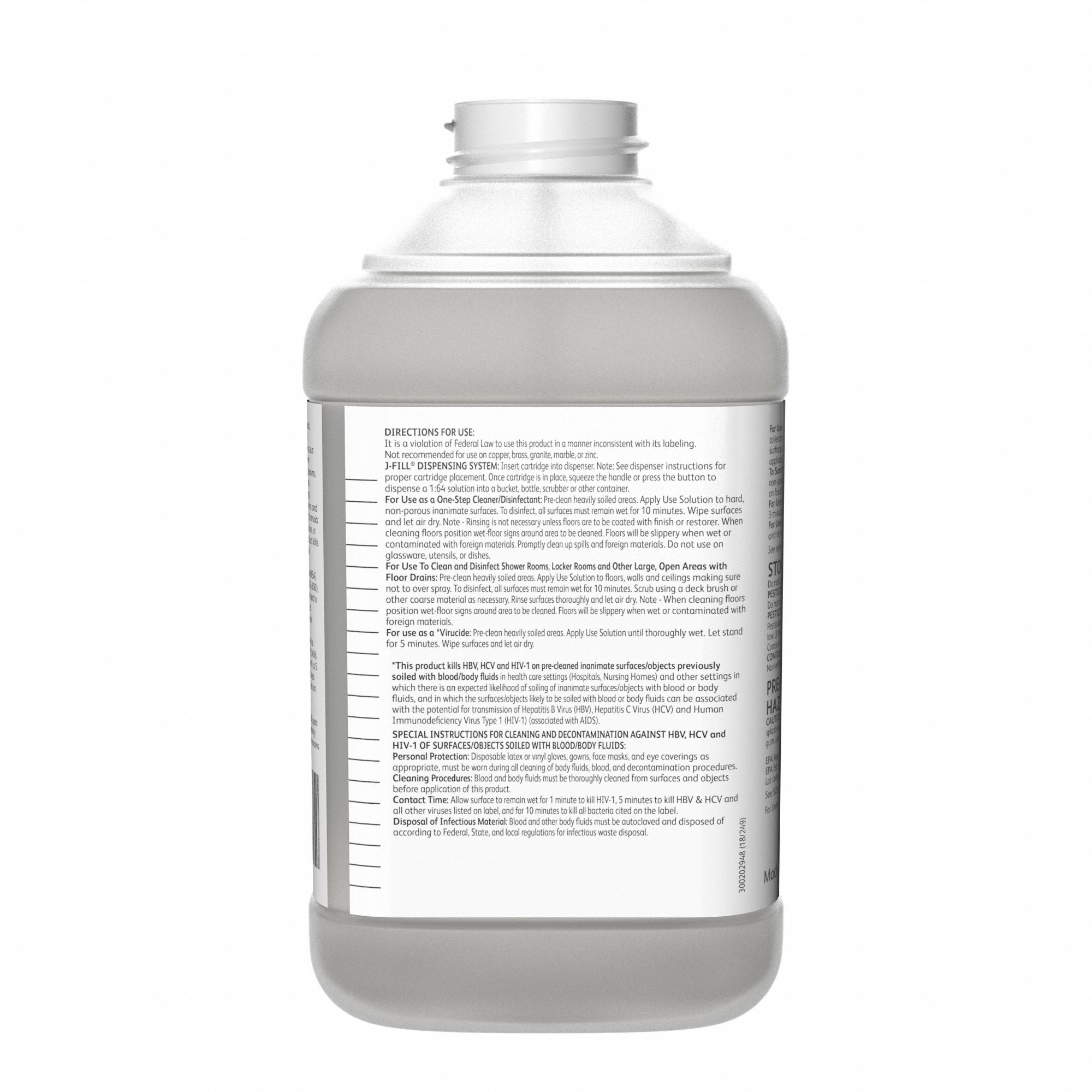 DIVERSEY MultiSurface Disinfectant Cleaner AlphaHP, 67, Fits JFill