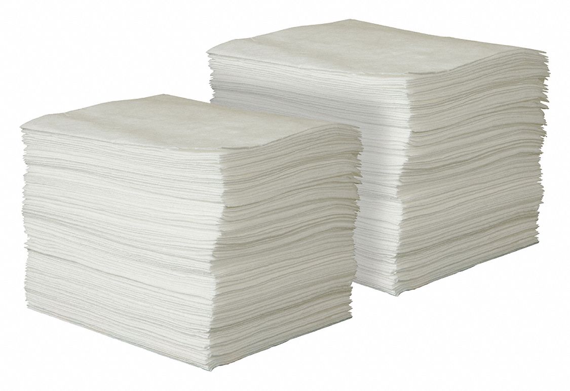 CONDOR, 27 oz Volume Absorbed Per Pad, 43 gal (200 Pads), Absorbent Pad